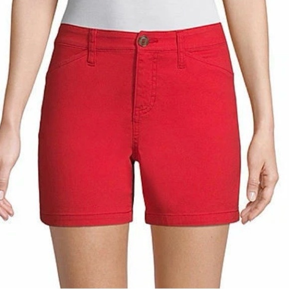 🍒St. John's Bay Vibrant Red Women's Shorts - Picture 9 of 12